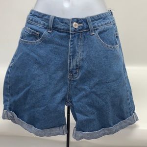 Never worn shein high waisted jean shorts XS true to size